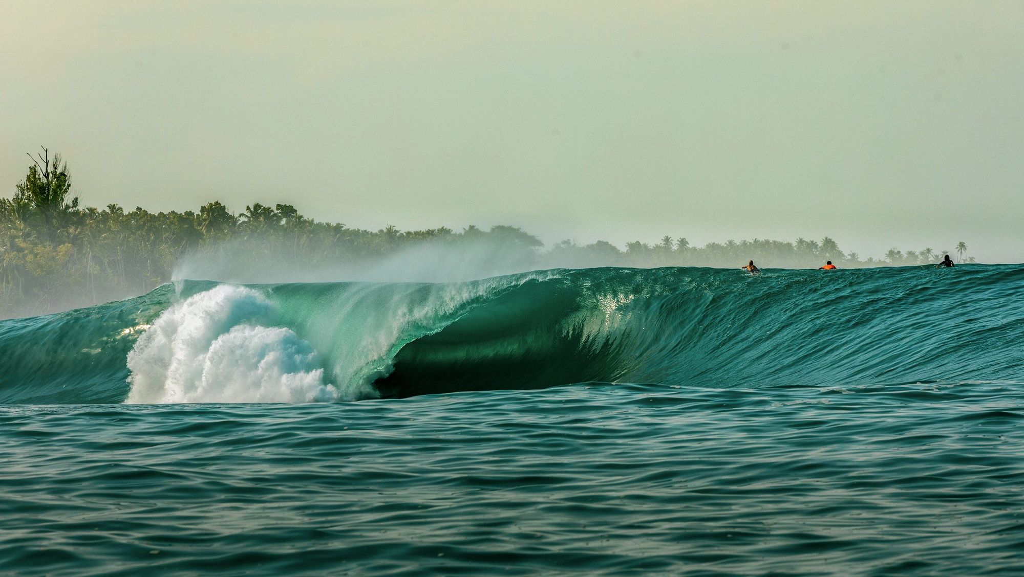 A massive swell hits Greenbush, one of Indonesia's most legendary waves