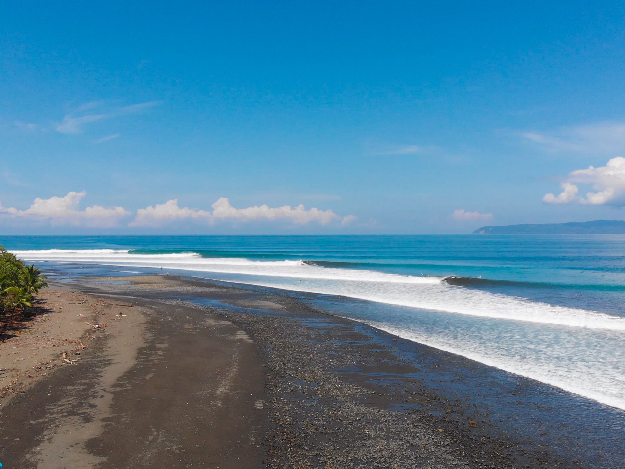 The long lefthand point called Pavones in Costa Rica
