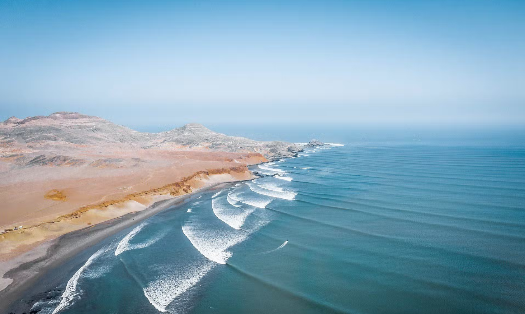 Chicama in Northern Peru, one of the best surf destinations in August